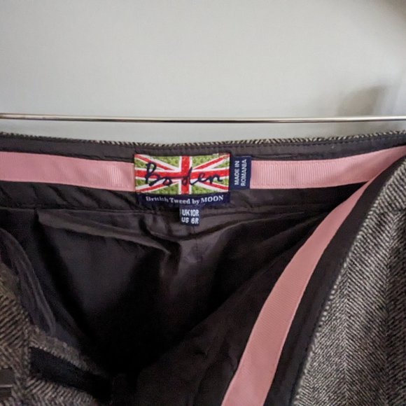 Johnnie Boden British Tween Wool Blend Herringbone Trousers Size 6R - Picture 6 of 7